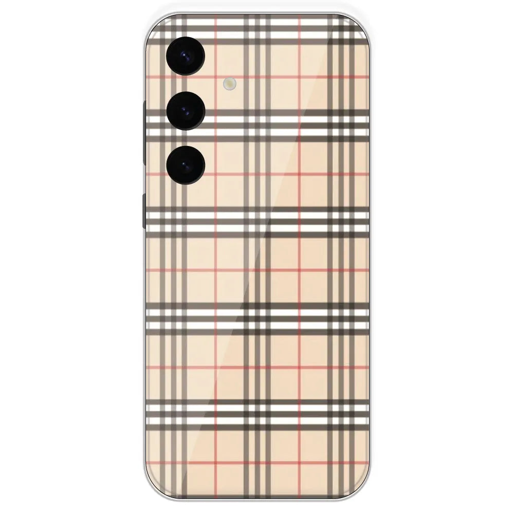 Yellow Checks - Printed Silicone Case For Samsung Galaxy S24 Plus