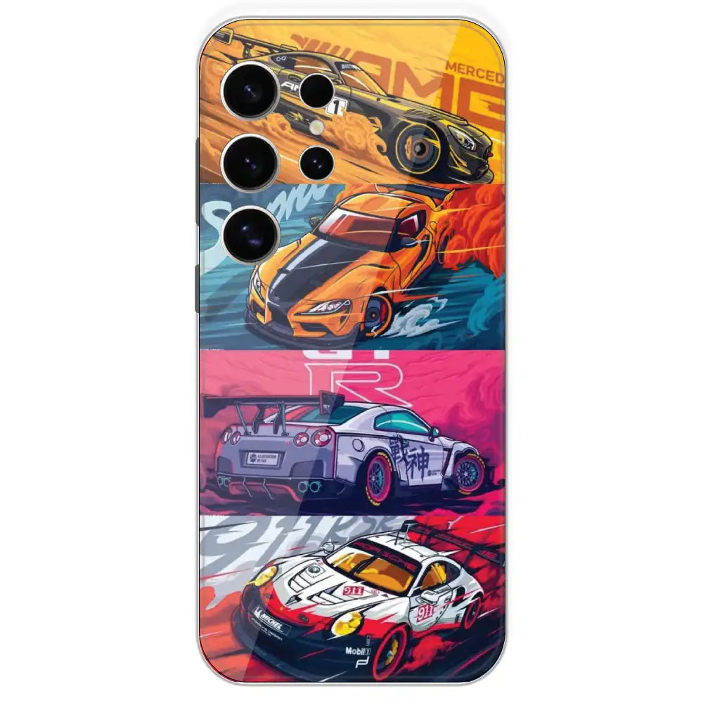 Sports Cars - Printed Silicone Case For Samsung Galaxy S24 Ultra