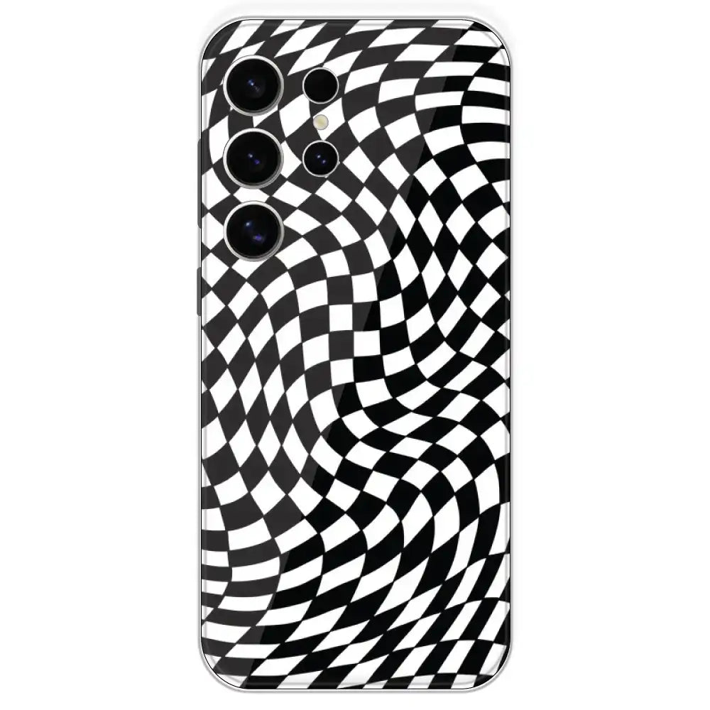 Checks - Printed Silicone Case For Samsung Galaxy S24 Ultra