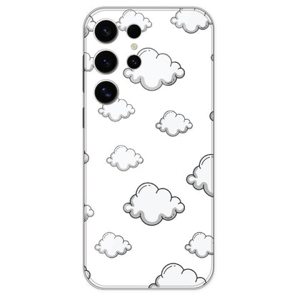 Clouds - Clear Printed Silicone Case For Samsung Galaxy S24 Ultra