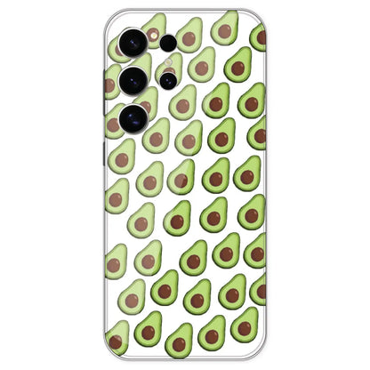Avocado - Clear Printed Silicone Case For Samsung Galaxy S24 Ultra