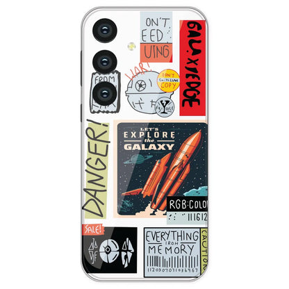 Galaxy - Clear Printed Silicone Case For Samsung Galaxy S24