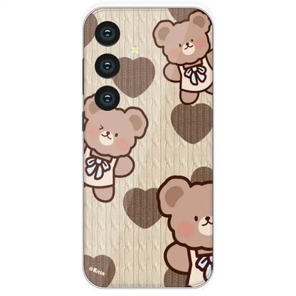 Teddy Heart - Printed Silicone Case For Samsung Galaxy S24