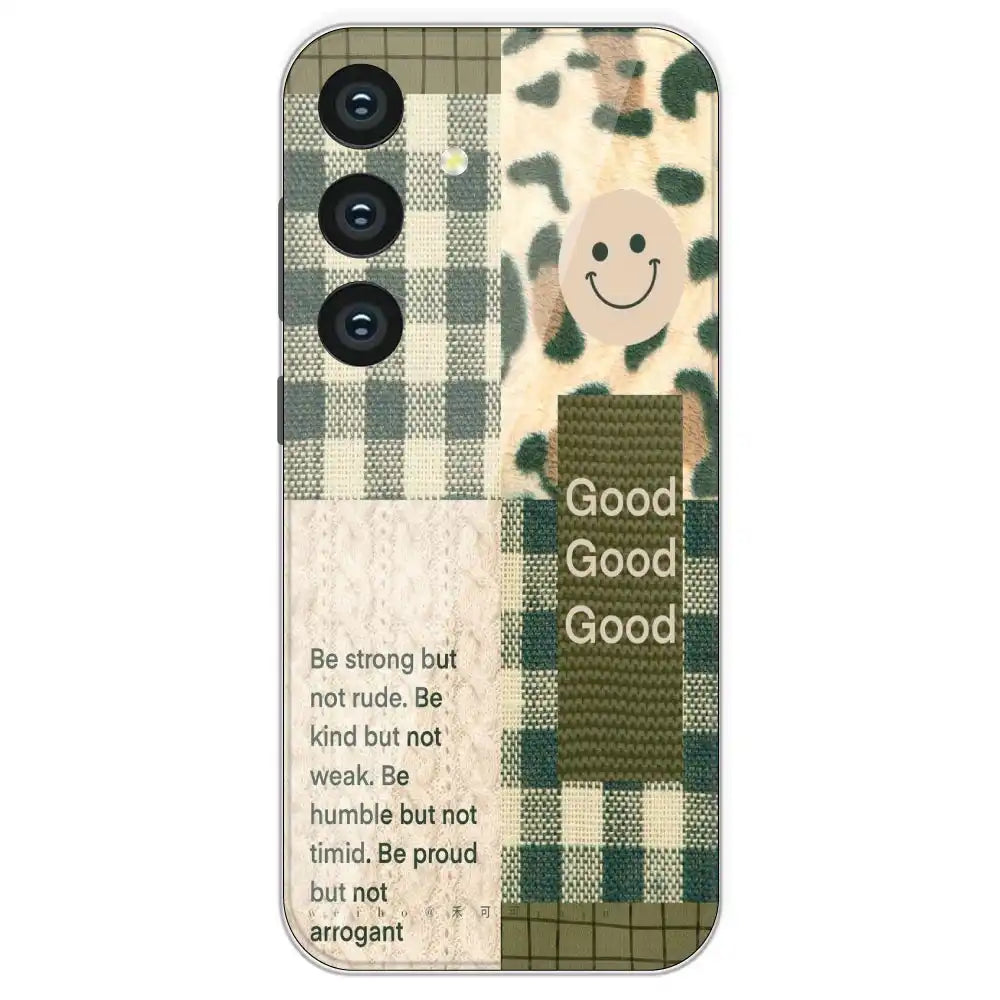 Patchwork Positivity - Printed Silicone Case For Samsung Galaxy S24