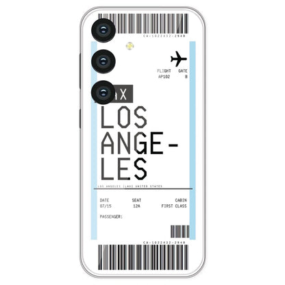 Los Angeles Ticket - Clear Printed Silicone Case For Samsung Galaxy S24