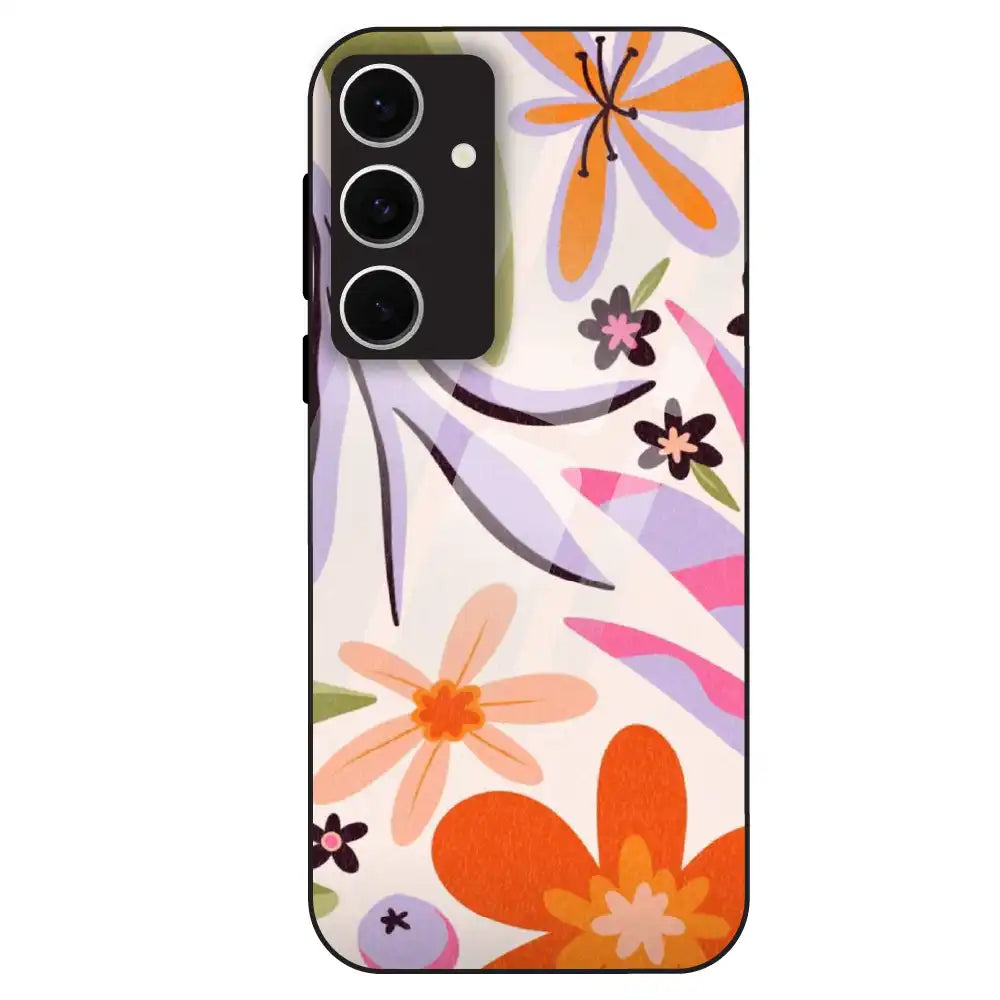 Floral Bliss Aesthetic - Glass Case For Samsung Galaxy S24 FE