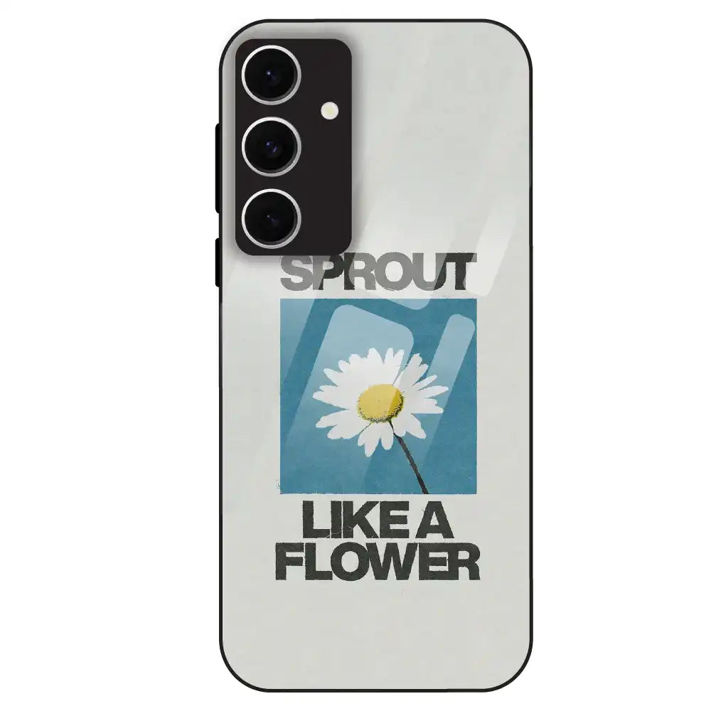 Minimal Daisy Flower - Glass Case For Samsung Galaxy S24 FE