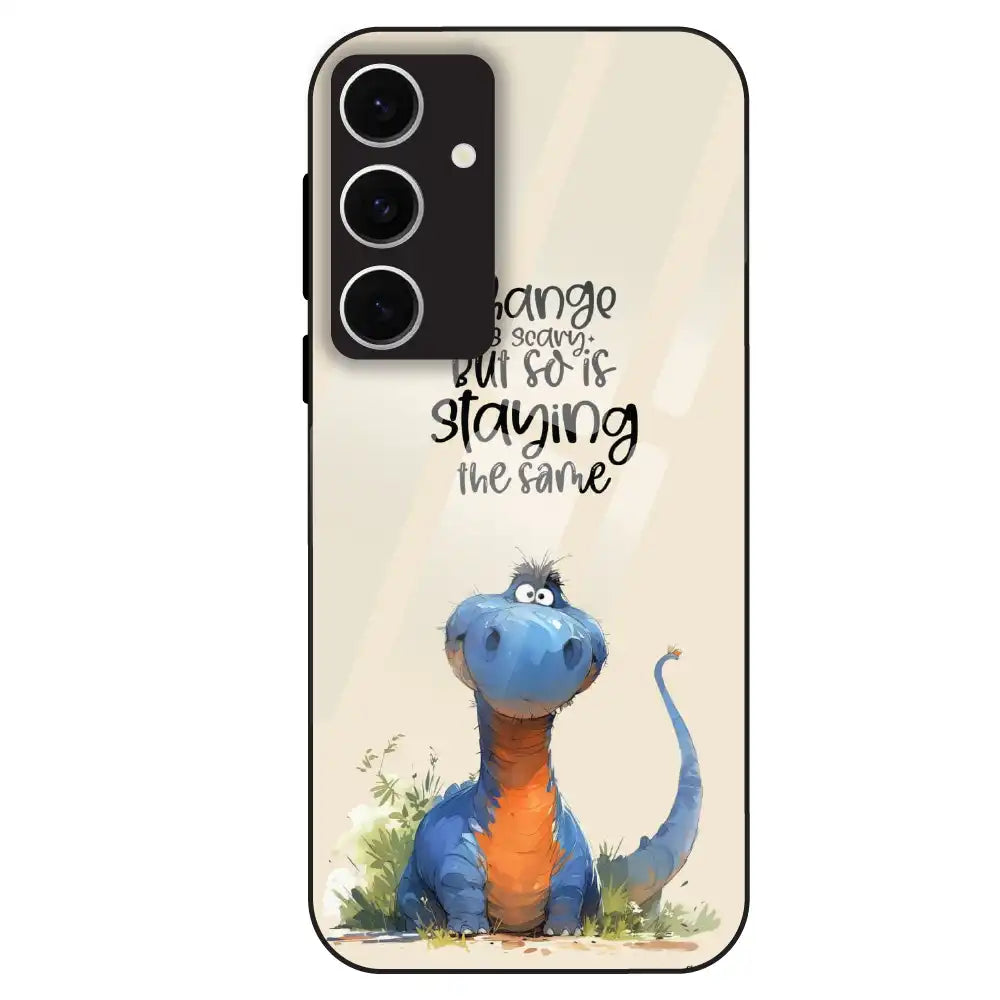 Cute Dinosaur Quote - Glass Case For Samsung Galaxy S24 FE