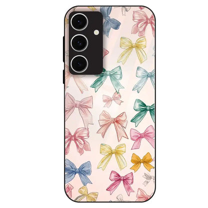 Pastel Bow Pattern - Glass Case For Samsung Galaxy S24 FE