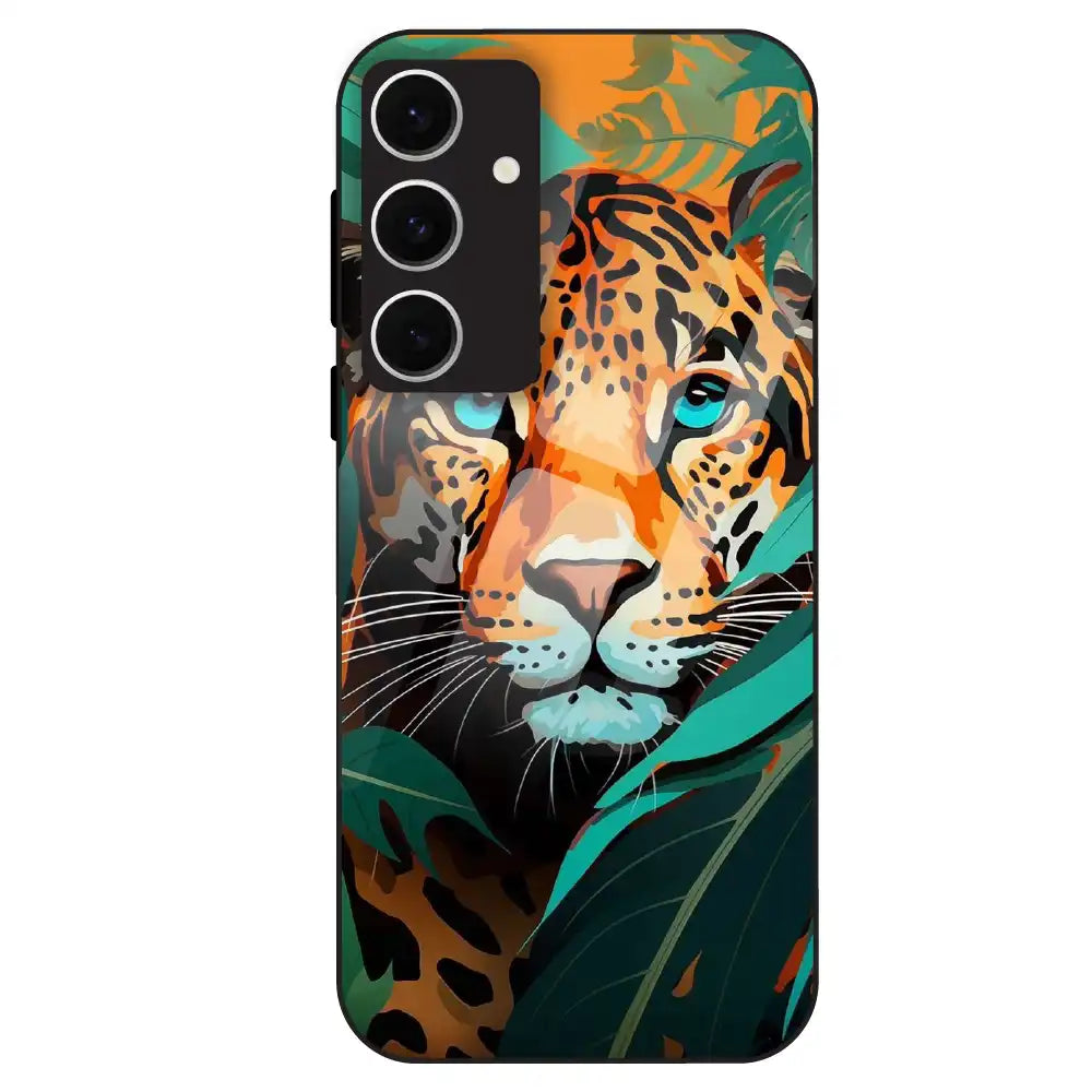 Leopard Jungle Art - Glass Case For Samsung Galaxy S24 FE