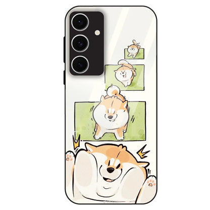 Cute Shiba Steps - Glass Case For Samsung Galaxy S24 FE