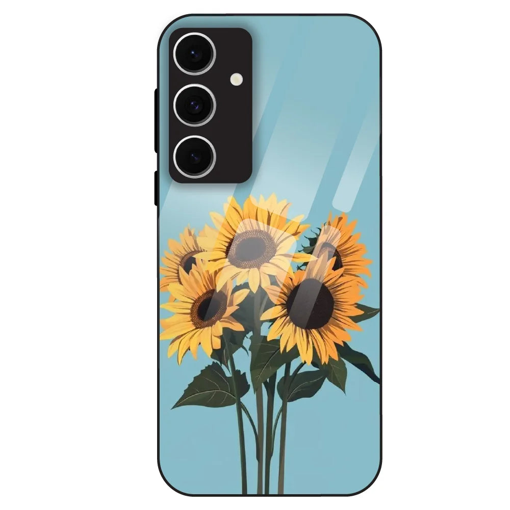 Sunflower Serenity - Glass Case For Samsung Galaxy S24 FE