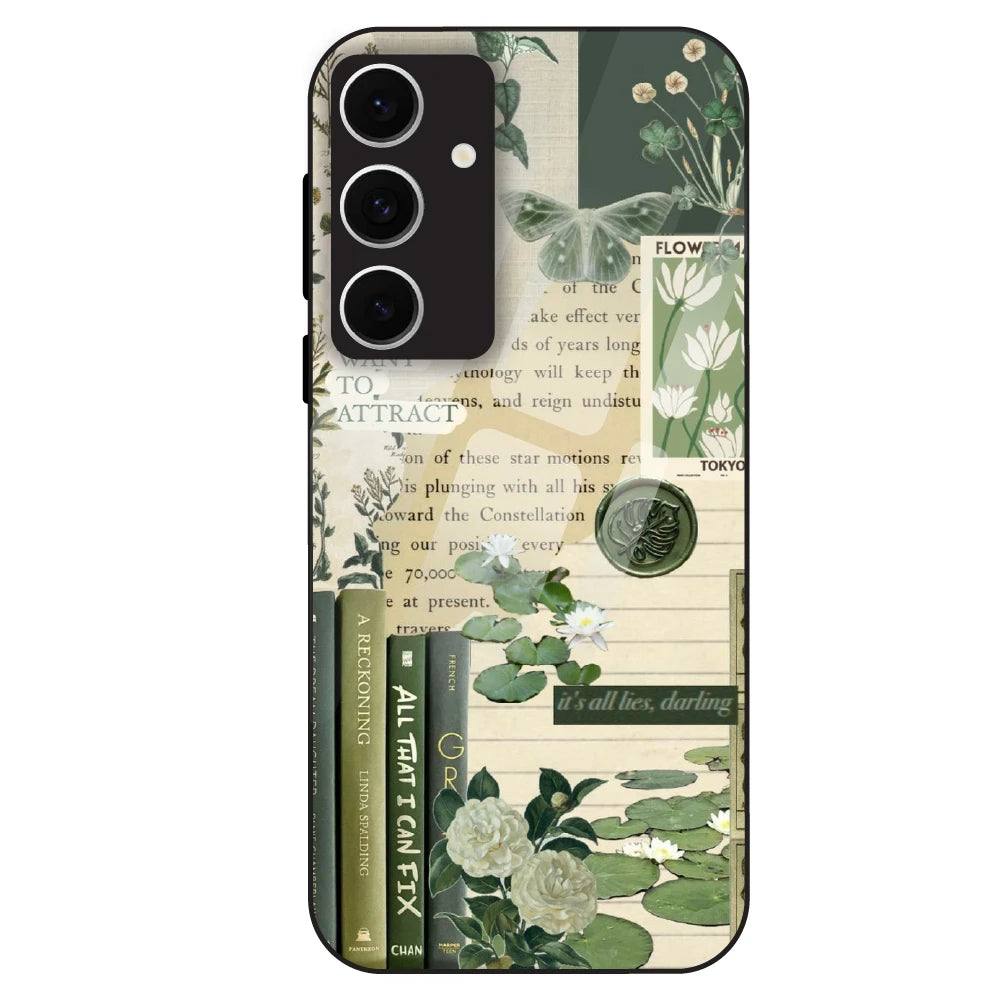 Botanical Vintage Collage - Glass Case For Samsung Galaxy S24 FE