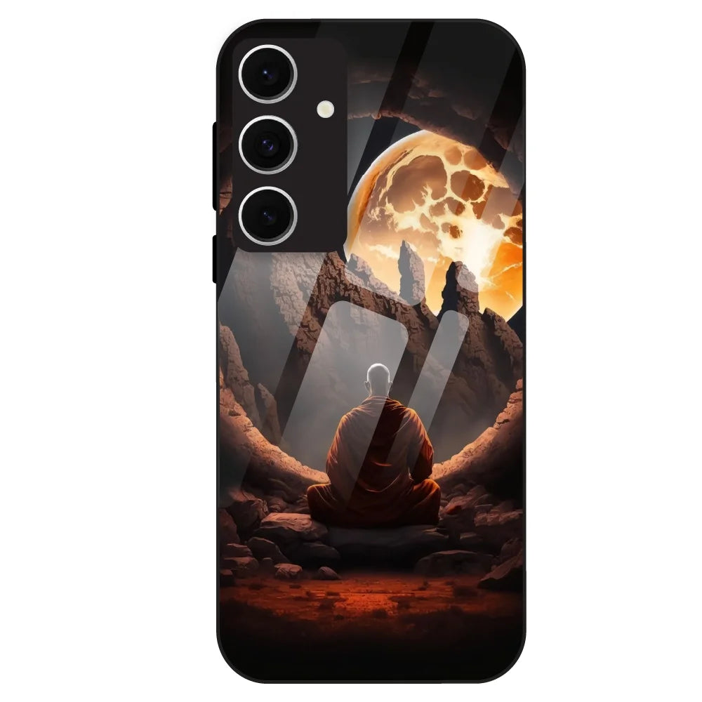 Meditating Monk - Glass Case For Samsung Galaxy S24 FE