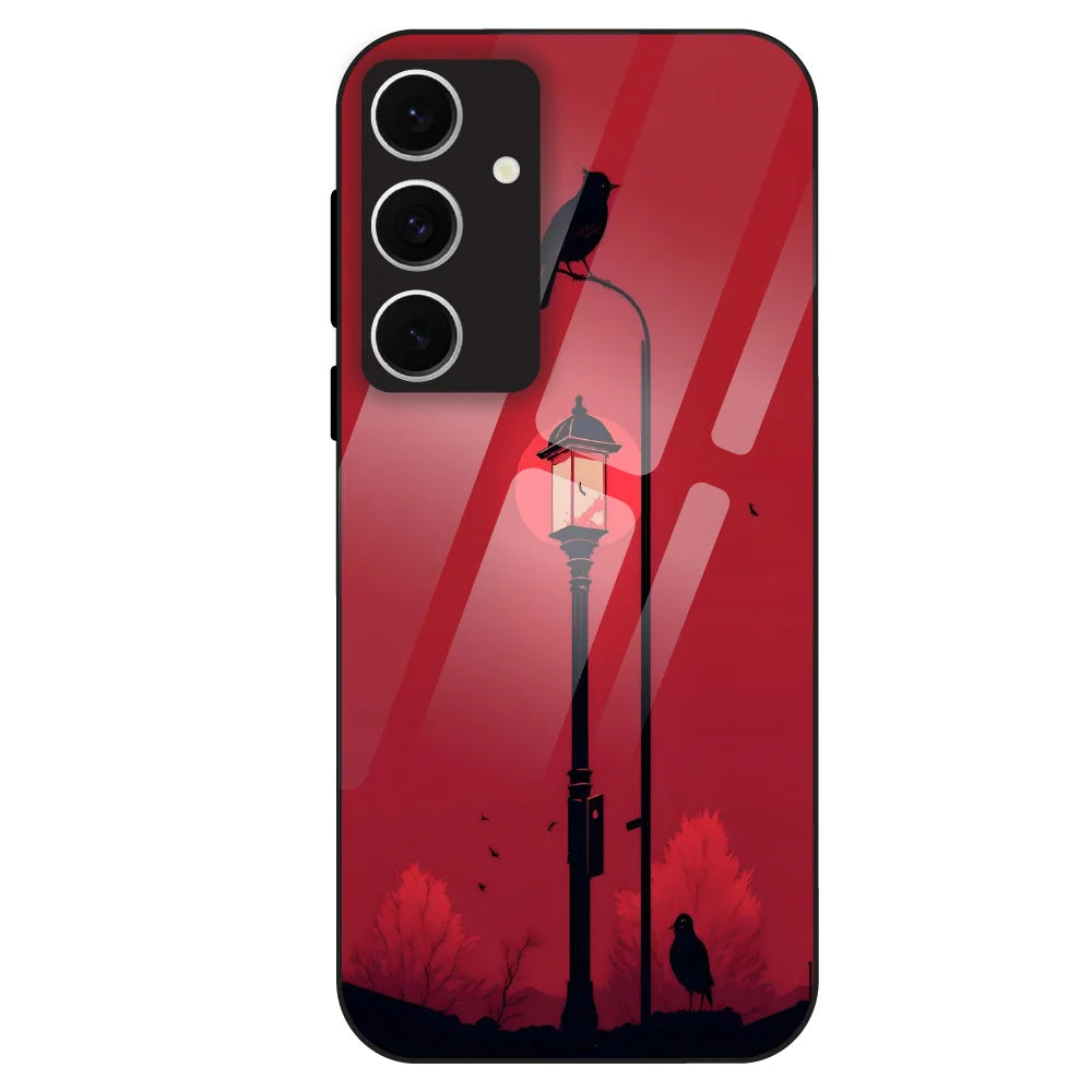 Red Street Lamp - Glass Case For Samsung Galaxy S24 FE