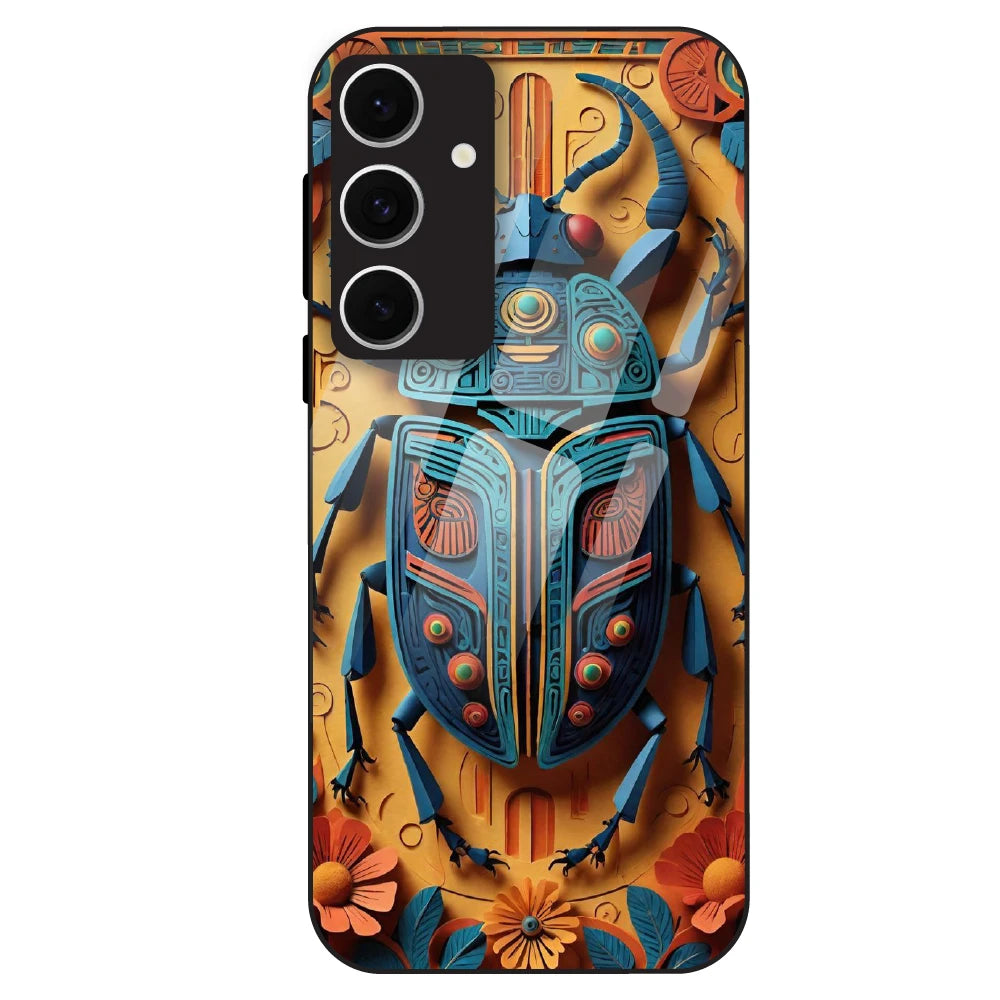 Royal Scarab Art - Glass Case For Samsung Galaxy S24 FE