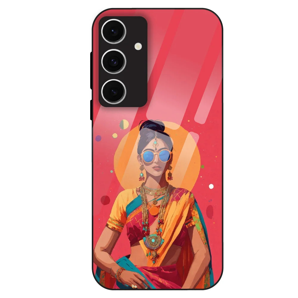 Trendy Ethnic Beauty - Glass Case For Samsung Galaxy S24 FE