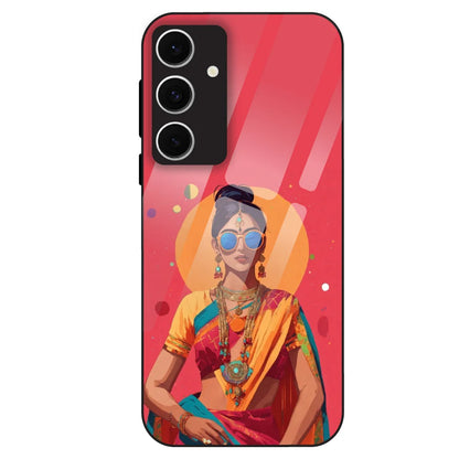 Trendy Ethnic Beauty - Glass Case For Samsung Galaxy S24 FE