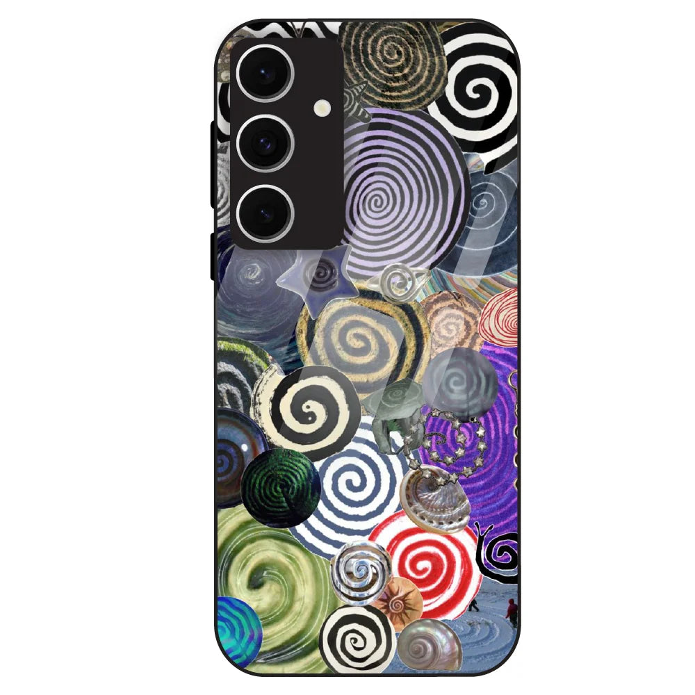 Abstract Spiral Vibe - Glass Case For Samsung Galaxy S24 FE