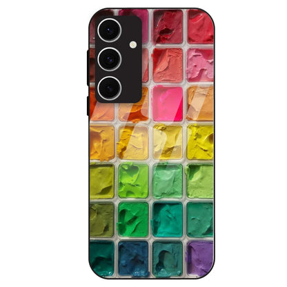 Color Palette Grid Aesthetic - Glass Case For Samsung Galaxy S24 FE