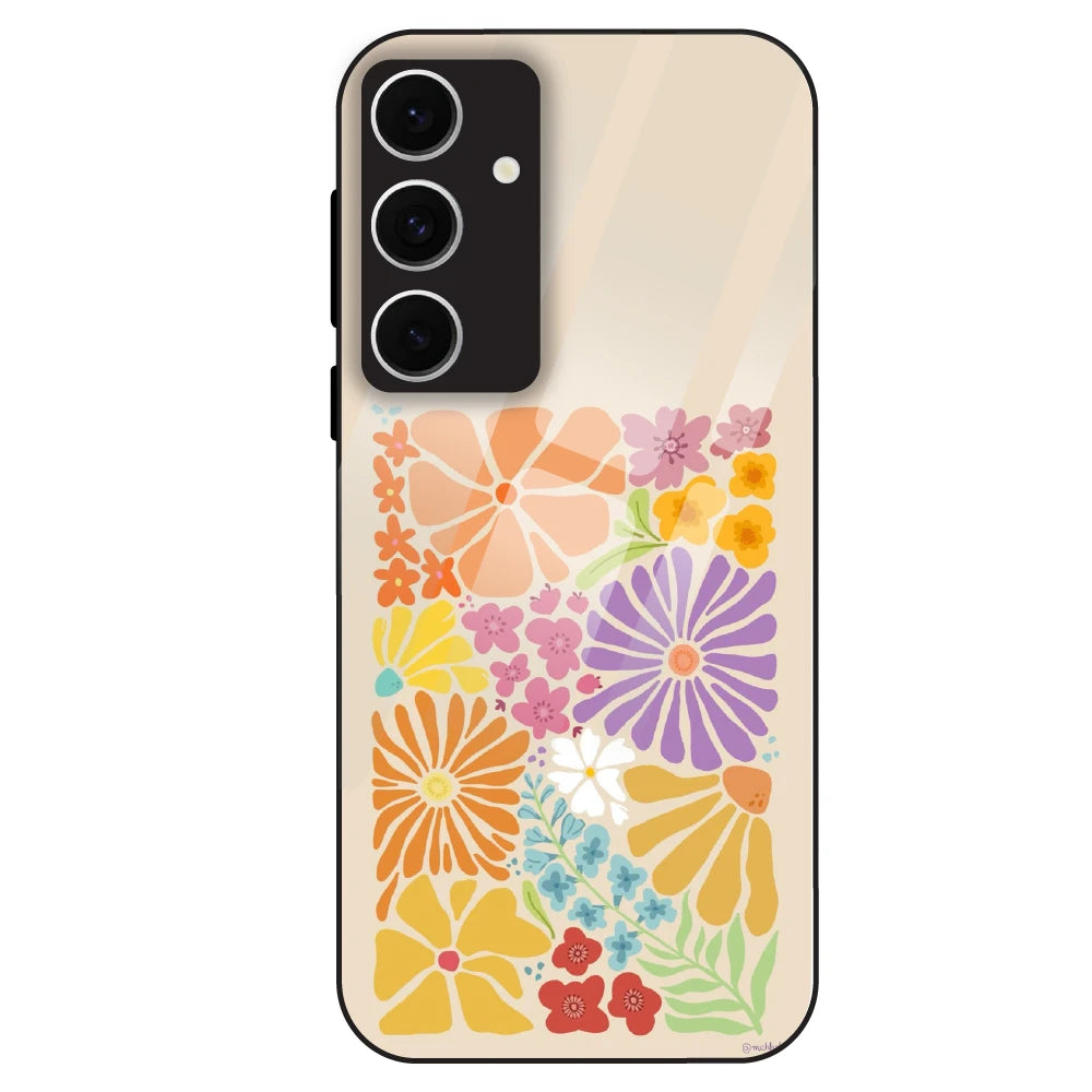 Colorful Floral - Glass Case For Samsung Galaxy S24 FE