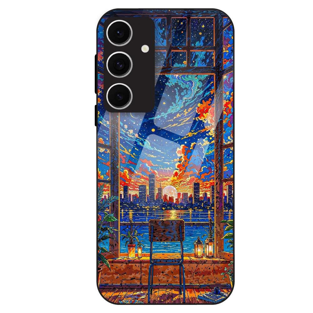 Sunset City View - Glass Case For Samsung Galaxy S24 FE