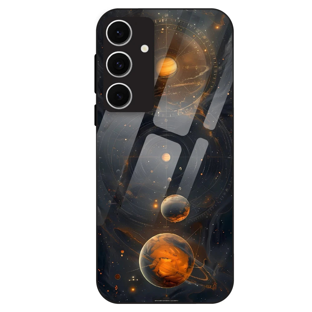Cosmic Orbit Aesthetic - Glass Case For Samsung Galaxy S24 FE