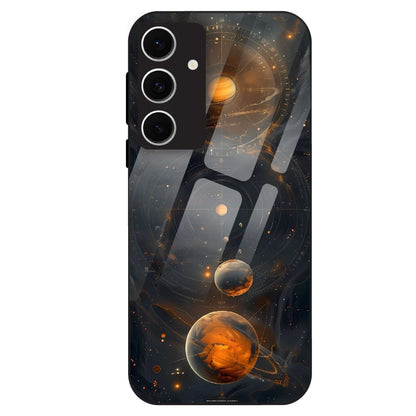 Cosmic Orbit Aesthetic - Glass Case For Samsung Galaxy S24 FE