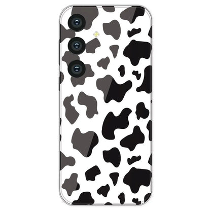 Cow Print - Clear Printed Silicone Case For Samsung Galaxy S24