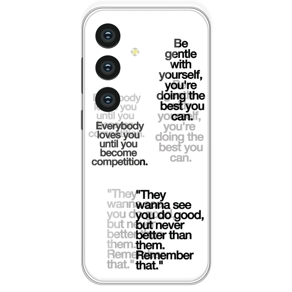 Motivational Quotes - Clear Printed Silicone Case For Samsung Galaxy S24