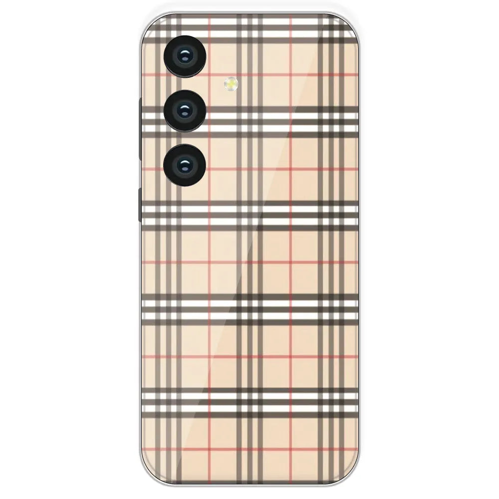 Yellow Checks - Printed Silicone Case For Samsung Galaxy S24
