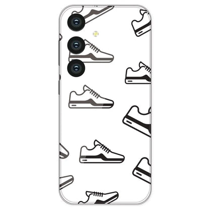 Black Sneakers - Clear Printed Silicone Case For Samsung Galaxy S24