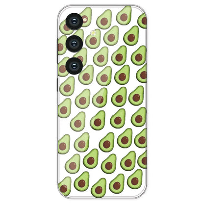 Avocado - Clear Printed Silicone Case For Samsung Galaxy S24