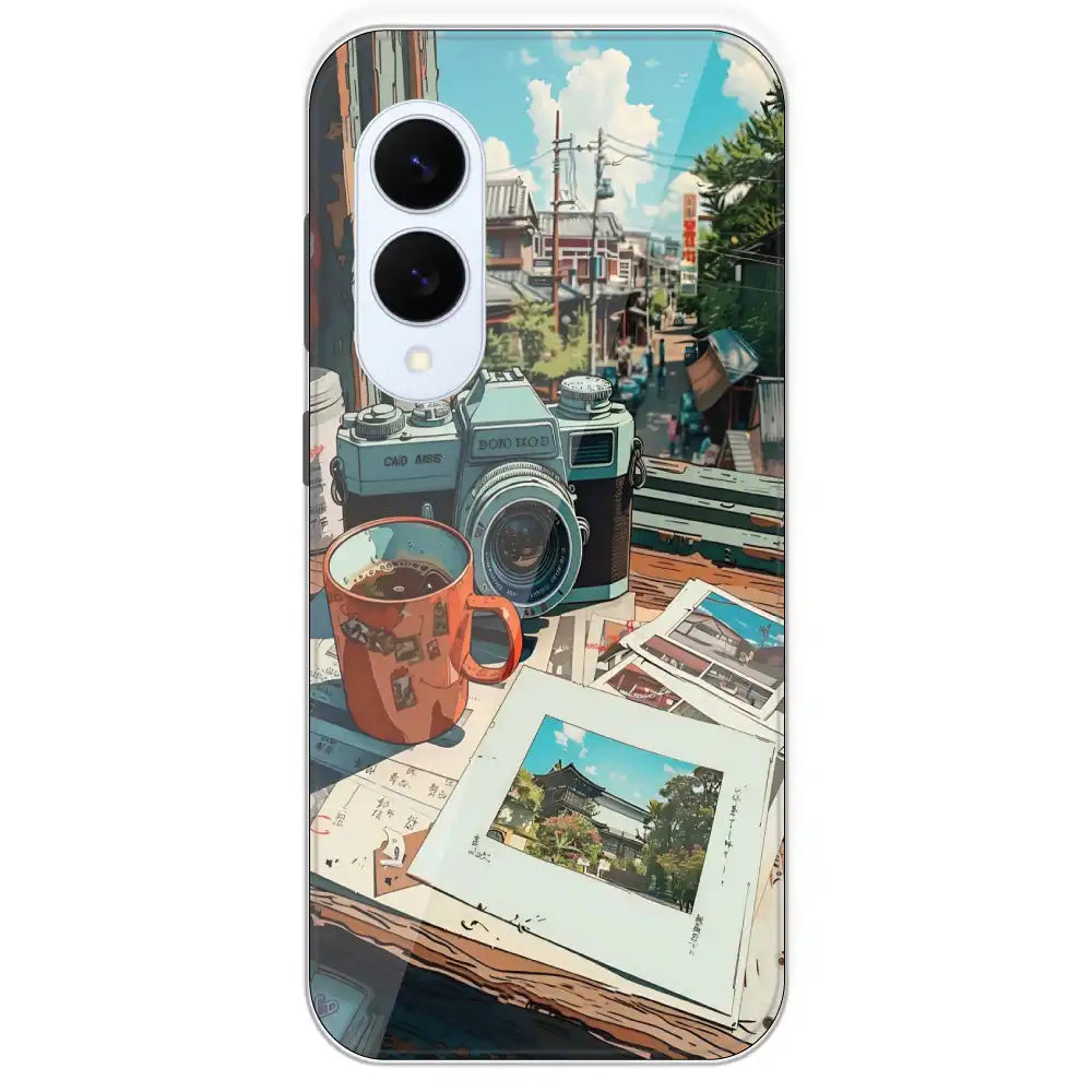 Vintage Camera Travel Vibes - Printed Silicone Case For Samsung Galaxy S25 Edge