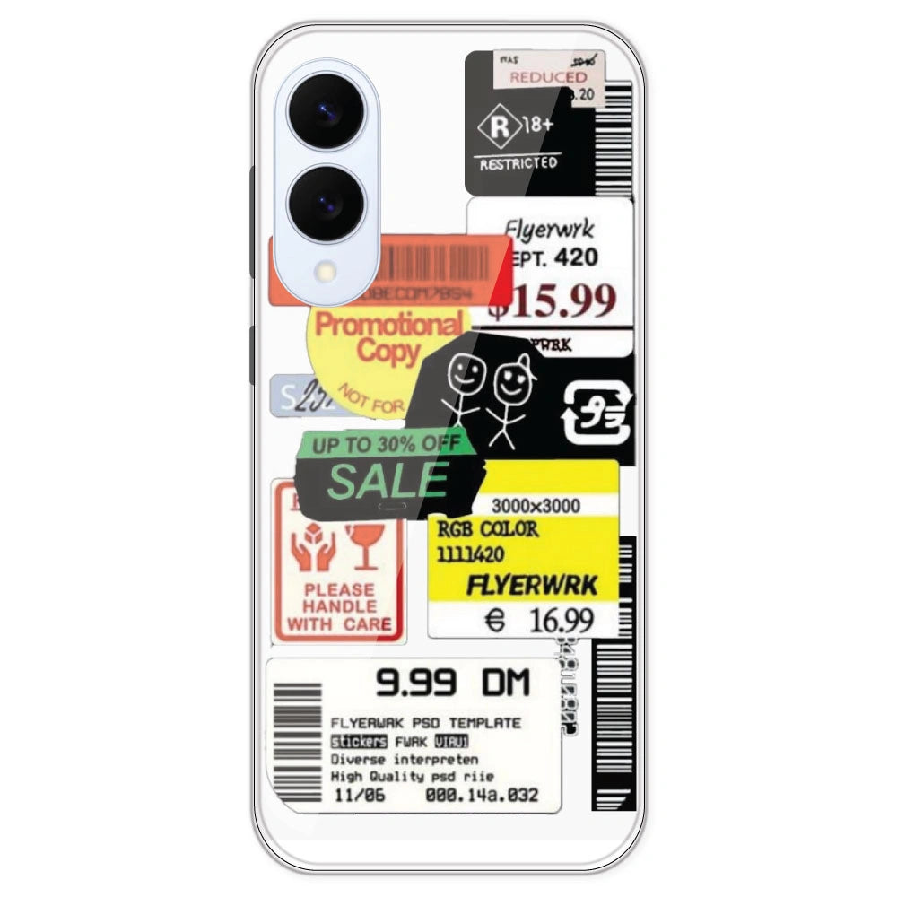 Sales - Clear Printed Silicone Case For Samsung Galaxy S25 Edge