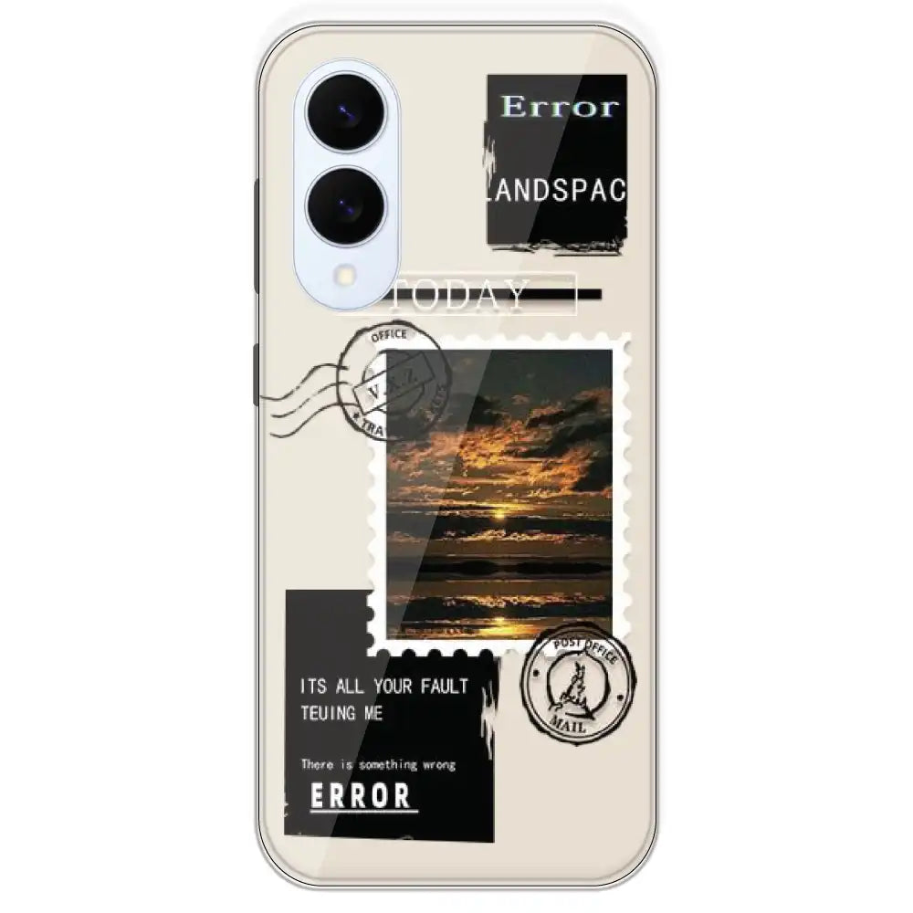 Post Card - Printed Silicone Case For Samsung Galaxy S25 Edge