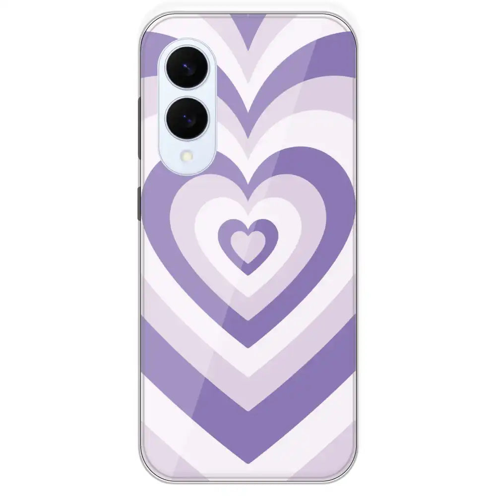 Dark Purple Hearts - Printed Silicone Case For Samsung Galaxy S25 Edge