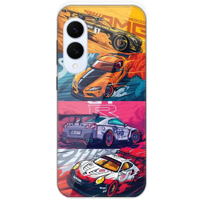Sports Cars - Printed Silicone Case For Samsung Galaxy S25 Edge
