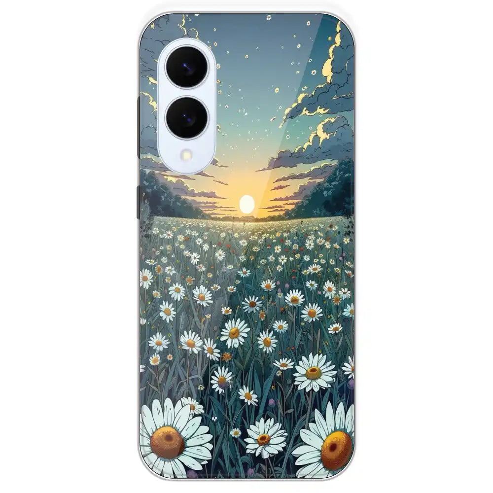 Daisy Sunset - Printed Silicone Case For Samsung Galaxy S25 Edge