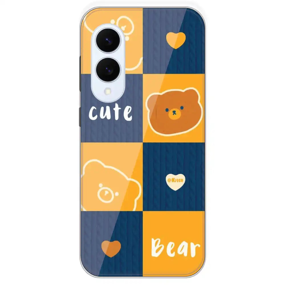 Cute Bear Collage - Printed Silicone Case For Samsung Galaxy S25 Edge