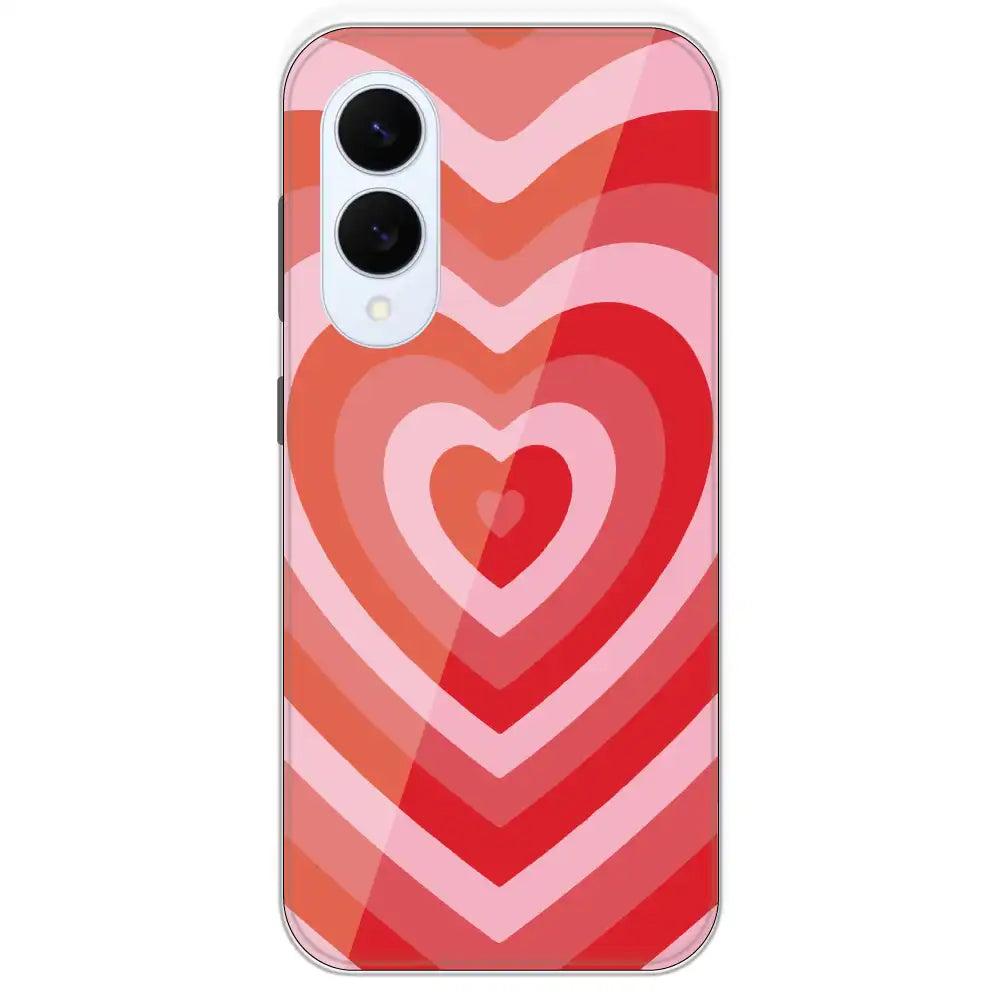 Red Hearts - Printed Silicone Case For Samsung Galaxy S25 Edge