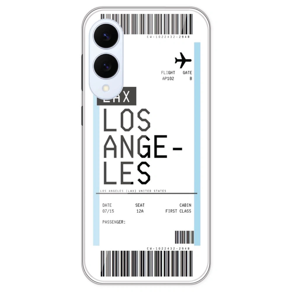 Los Angeles Ticket - Clear Printed Silicone Case For Samsung Galaxy S25 Edge