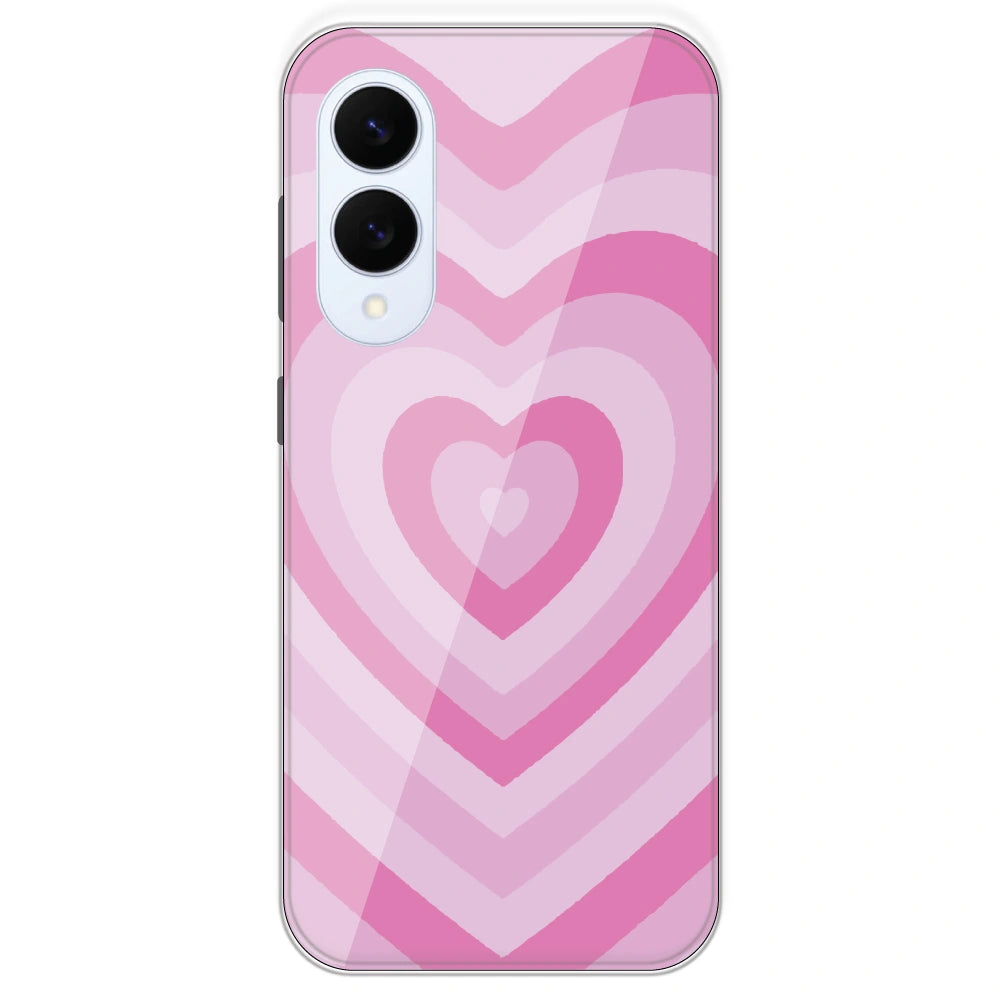 Pink Hearts - Printed Silicone Case For Samsung Galaxy S25 Edge