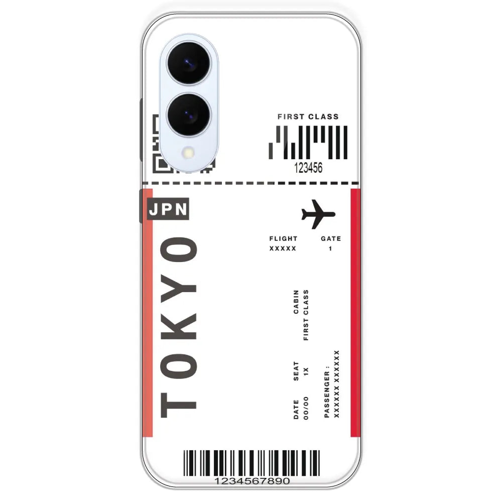 Tokyo Ticket - Clear Printed Silicone Case For Samsung Galaxy S25 Edge
