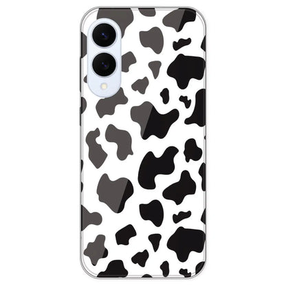 Cow Print - Clear Printed Silicone Case For Samsung Galaxy S25 Edge