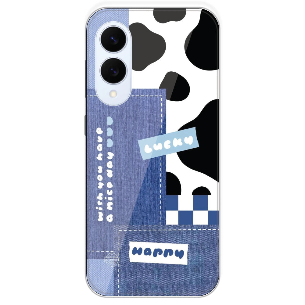 Cow Print Collage - Printed Silicone Case For Samsung Galaxy S25 Edge