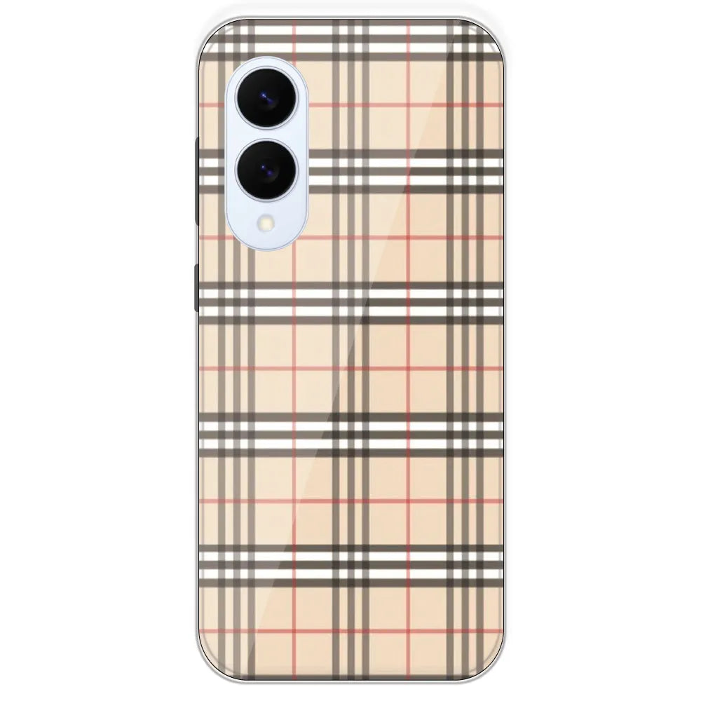 Yellow Checks - Printed Silicone Case For Samsung Galaxy S25 Edge