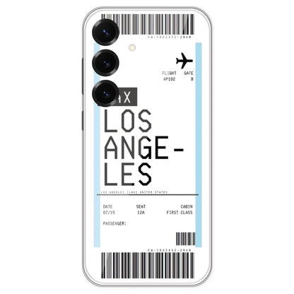Los Angeles Ticket - Clear Printed Silicone Case For Samsung Galaxy S25 Plus