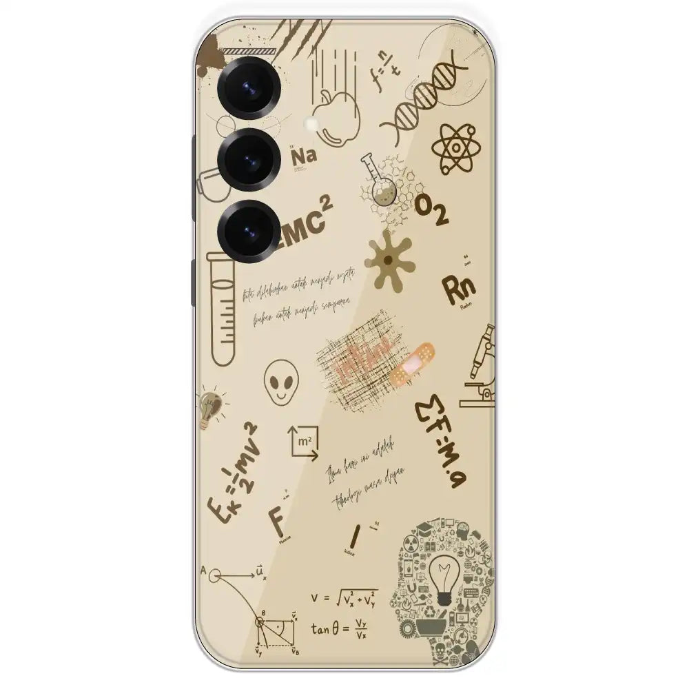 Physics Collage - Printed Silicone Case For Samsung Galaxy S25 Plus