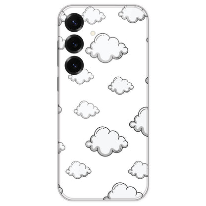 Clouds - Clear Printed Silicone Case For Samsung Galaxy S25 Plus